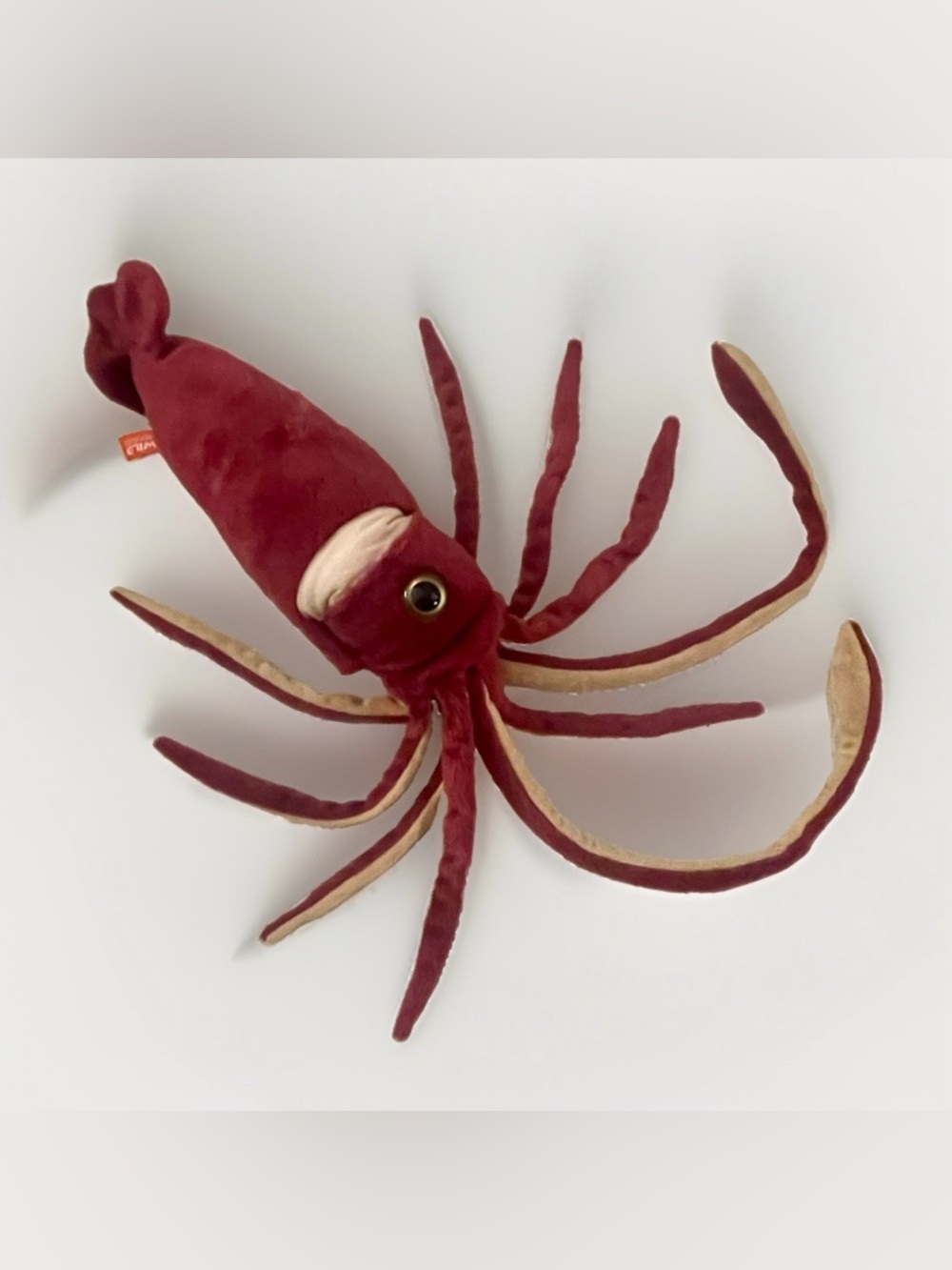 Wild Republic Giant Squid Plush Stuffed Animal Large Toy 30" Stuffie Red Tan